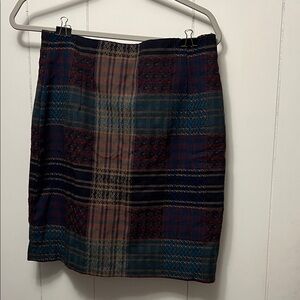 Kerri & Kelsey Plaid Multicolor Women's Skirt vintage size 12